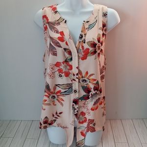 Sanctuary Desert Floral Tie Front Top